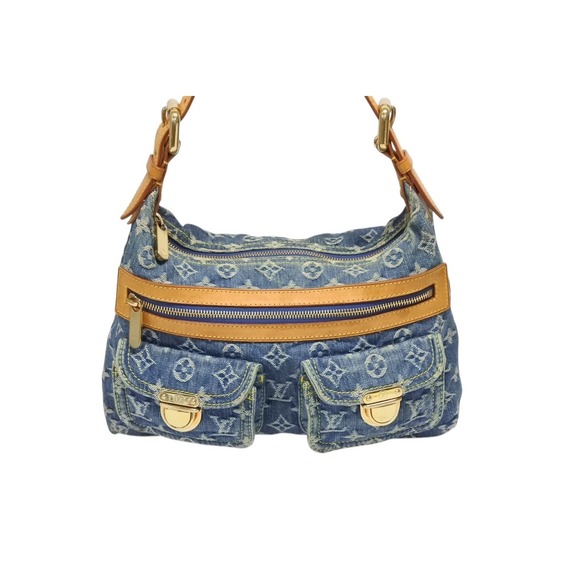 Louis Vuitton Handbags - Louis Vuitton Blue Indigo Denim Shoulder Monogram Bag Baggy